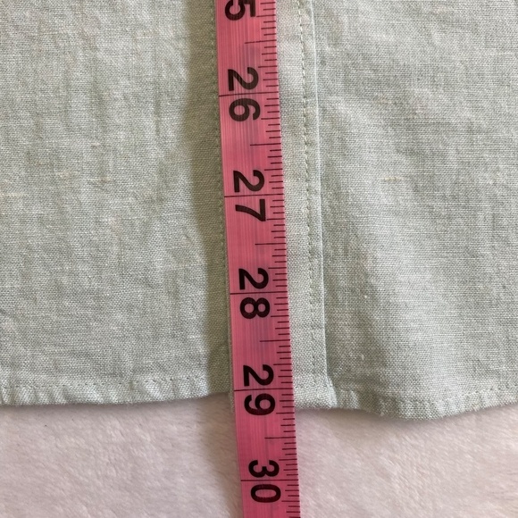 Original Penguin Linen Blend Woven Button-Down, Surf Spray/Light Green Small NWT - Picture 12 of 16